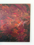 Intertwined in crimson - FRAMED in OAK
