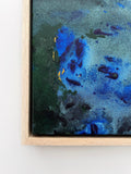 Blue, Green Sea Bed  - FRAMED in OAK