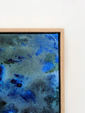 Blue, Green Sea Bed  - FRAMED in OAK