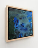 Blue, Green Sea Bed  - FRAMED in OAK