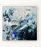 Blue Sinkhole (Diptych) - Framed in Oak, White.