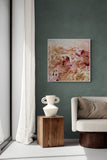 Evening Latte - Framed in Oak, White.