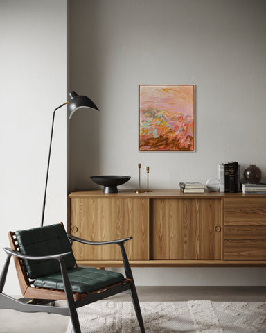When the wind paused - Framed in Oak