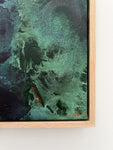 Green Sea Bed 2 - Framed in Oak
