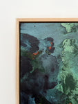 Green Sea Bed 2 - Framed in Oak