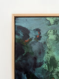 Green Sea Bed 2 - Framed in Oak