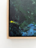 Blue and Yellow Sea Bed  - FRAMED in OAK