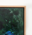 Blue and Yellow Sea Bed  - FRAMED in OAK