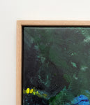 Blue and Yellow Sea Bed  - FRAMED in OAK