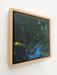 Blue and Yellow Sea Bed  - FRAMED in OAK