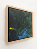 Blue and Yellow Sea Bed  - FRAMED in OAK