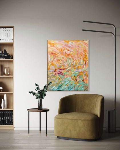 Mint Slice - Oak Frame