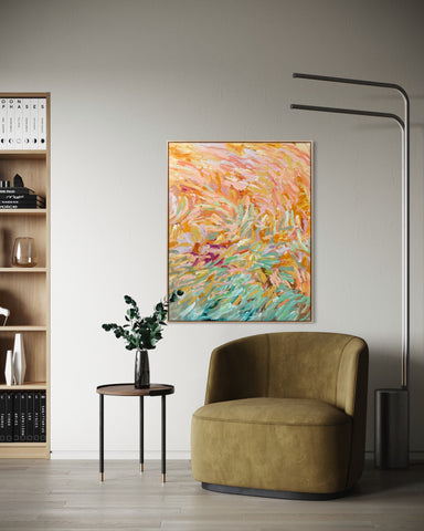 Mint Slice - Oak Frame