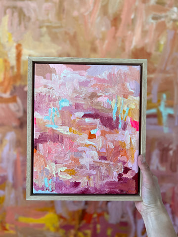 Pinkness - Framed in Oak