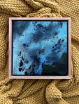 Blue Sea Bed  - FRAMED in OAK