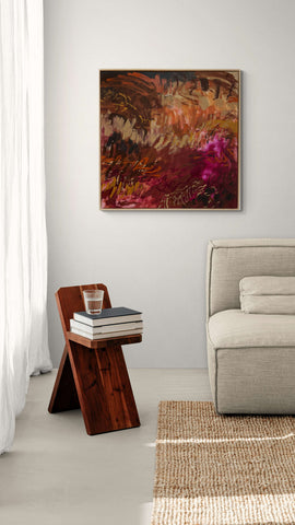 Inferno Bloom - FRAMED in OAK