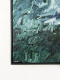 Storm in our Yard - FRAMED in Black Oak