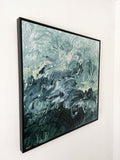 Storm in our Yard - FRAMED in Black Oak