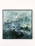 Storm in our Yard - FRAMED in Black Oak