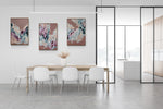 Rolling Dreams (Triptych) - FRAMED in OAK